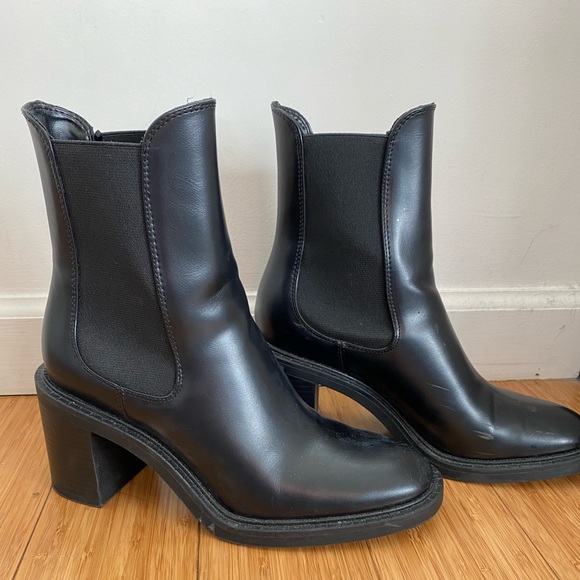 Zara Shoes - ZARA Faux Leather Booties